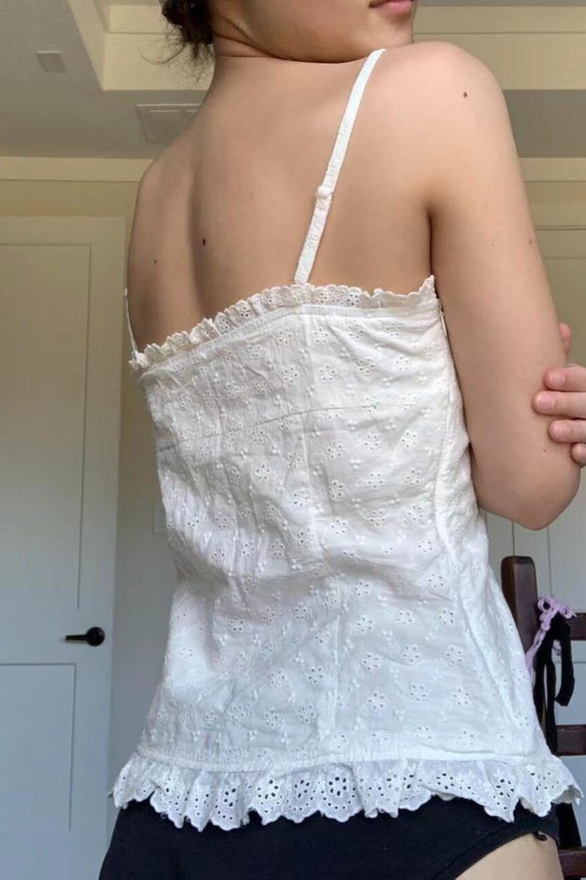 Solid Color Ruched Waist Cami Top Secondary image