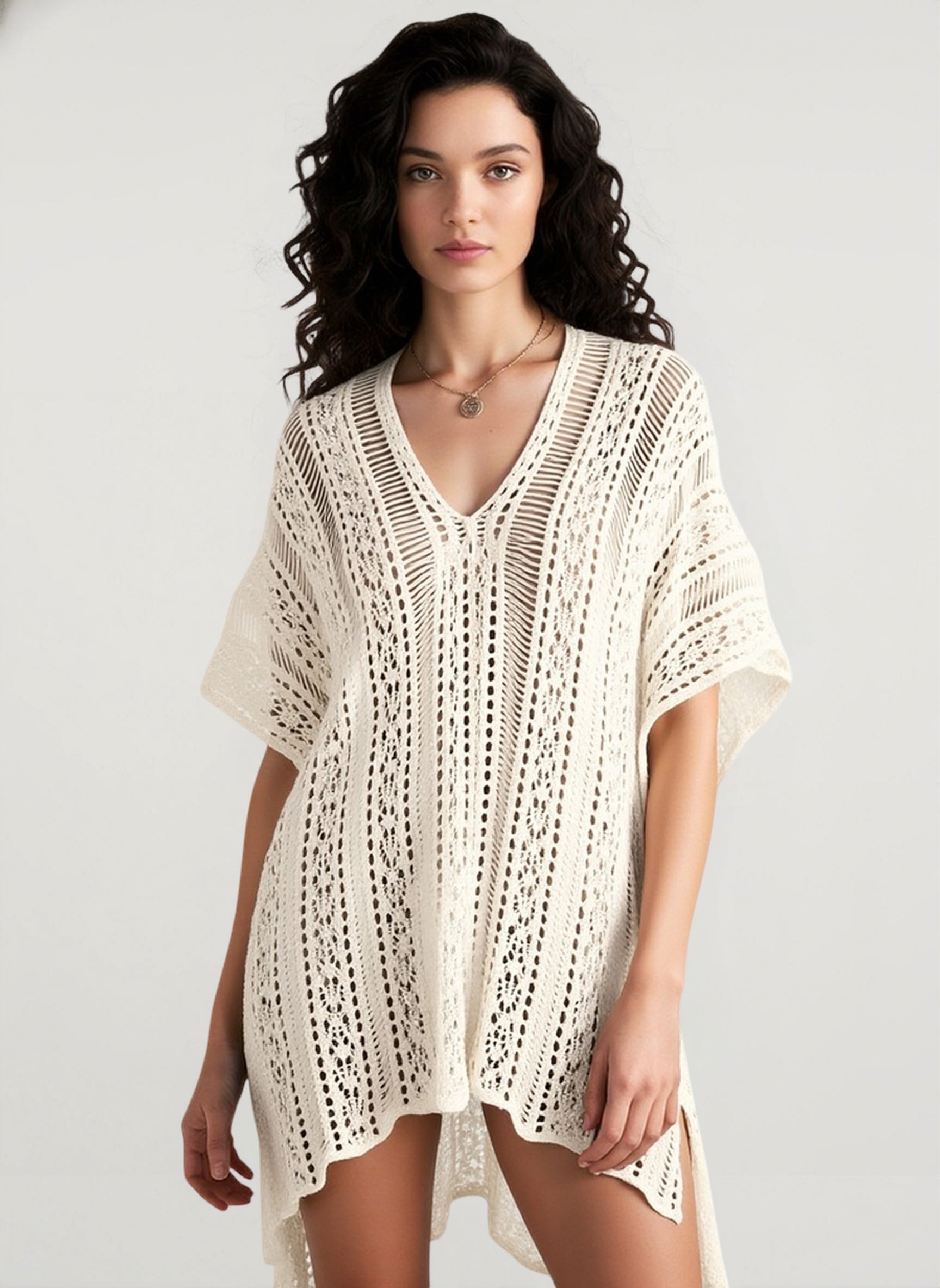 Crochet Poncho Beach Cover Up Secondary image