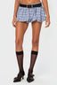 Plaid Bubble Hem Built-In Shorts Skirt