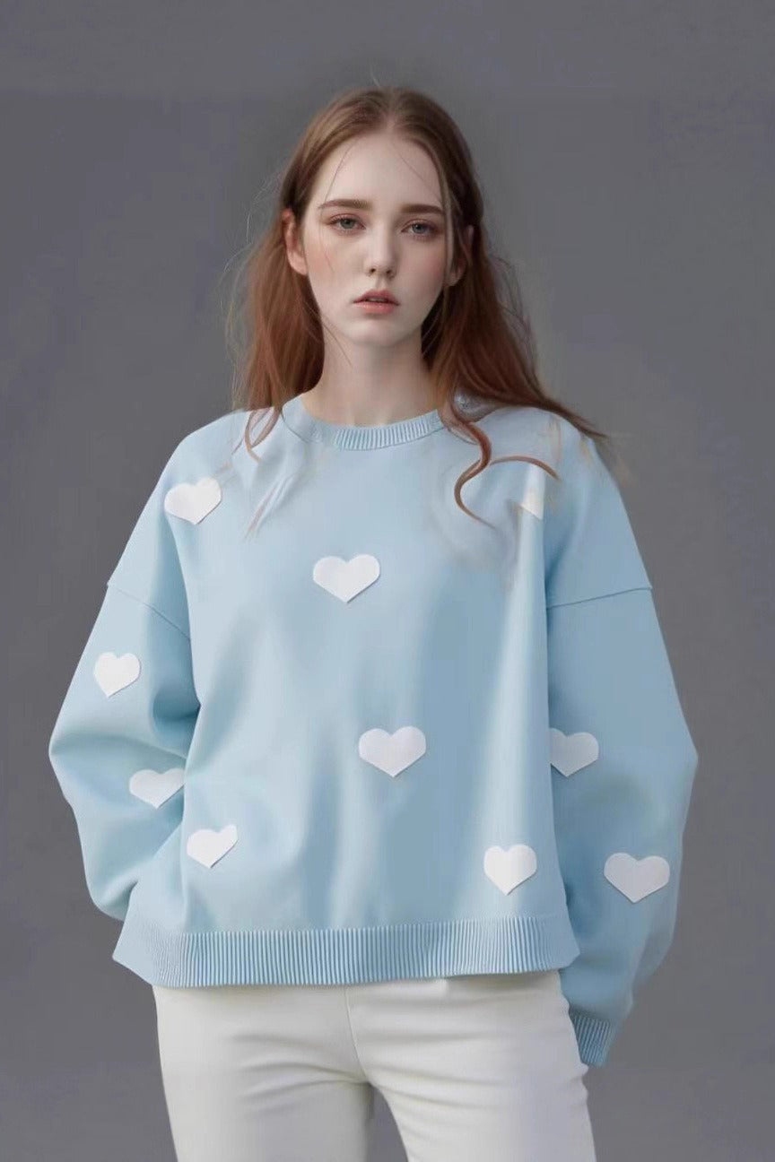 Heart Jacquard Knit Sweater Secondary image