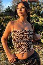 Cheetah Fitted Layered Cami Top