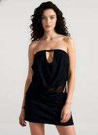 Glitter Tube Cutout Slim Bodycon Dress