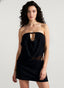Glitter Tube Cutout Slim Bodycon Dress