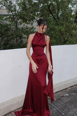 Elegant Cowl Back Party Dress
