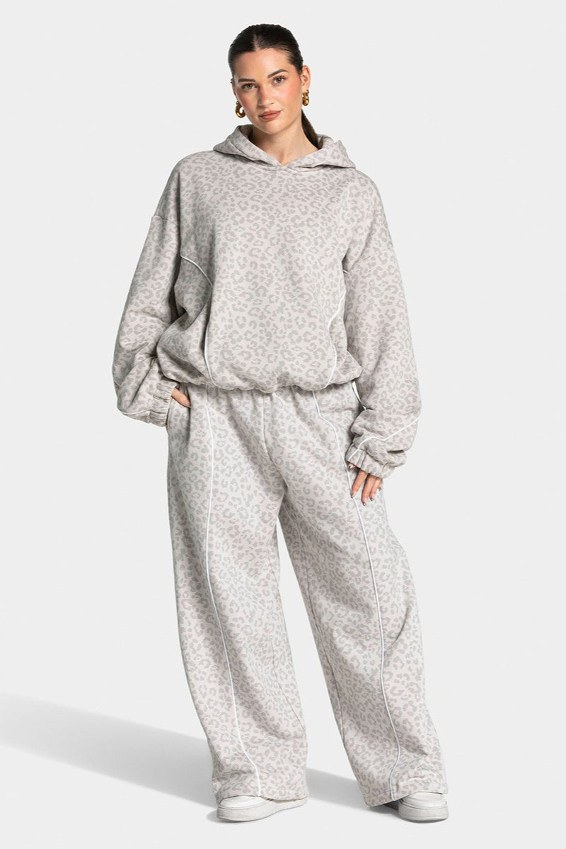 Leopard Hooded Activewear Two-Piece Set