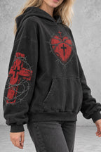 Y2K Gothic Patchwork Zipper Hoodie