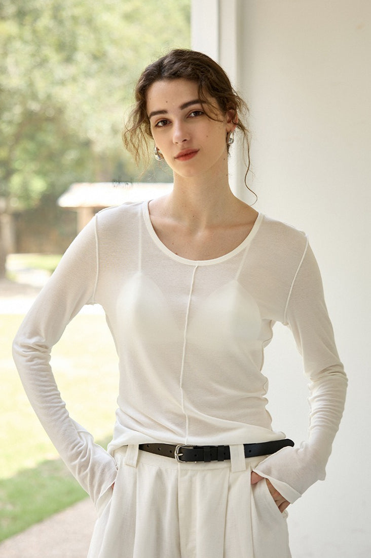 Thermal Blend Slim Knit Top Main image