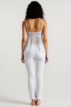 White Lace Going Out Cami Top