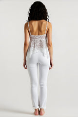 White Lace Going Out Cami Top