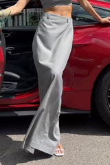 High Waist Draped Mermaid Maxi Skirt