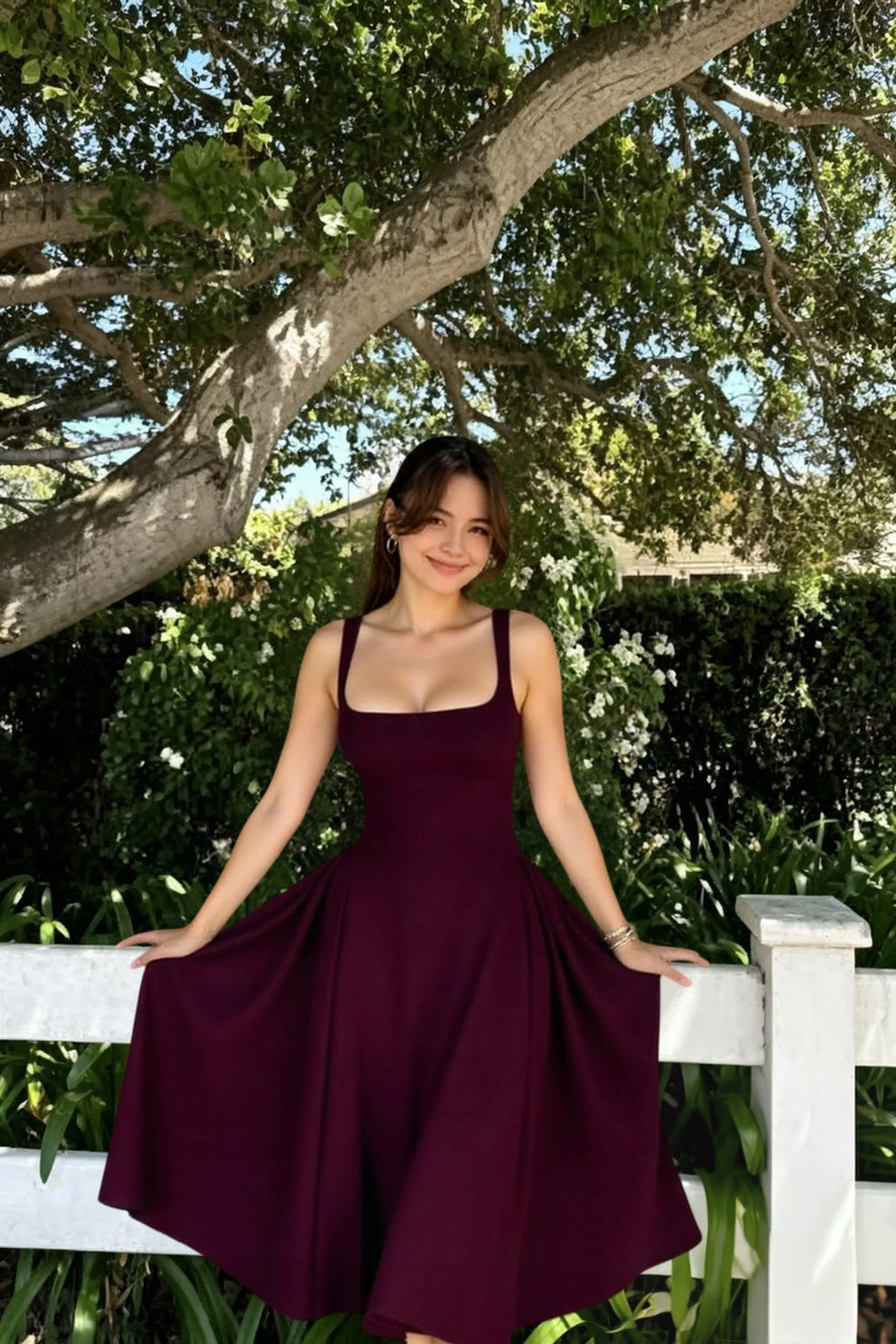 Sleeveless Cami Midi Work Dress
