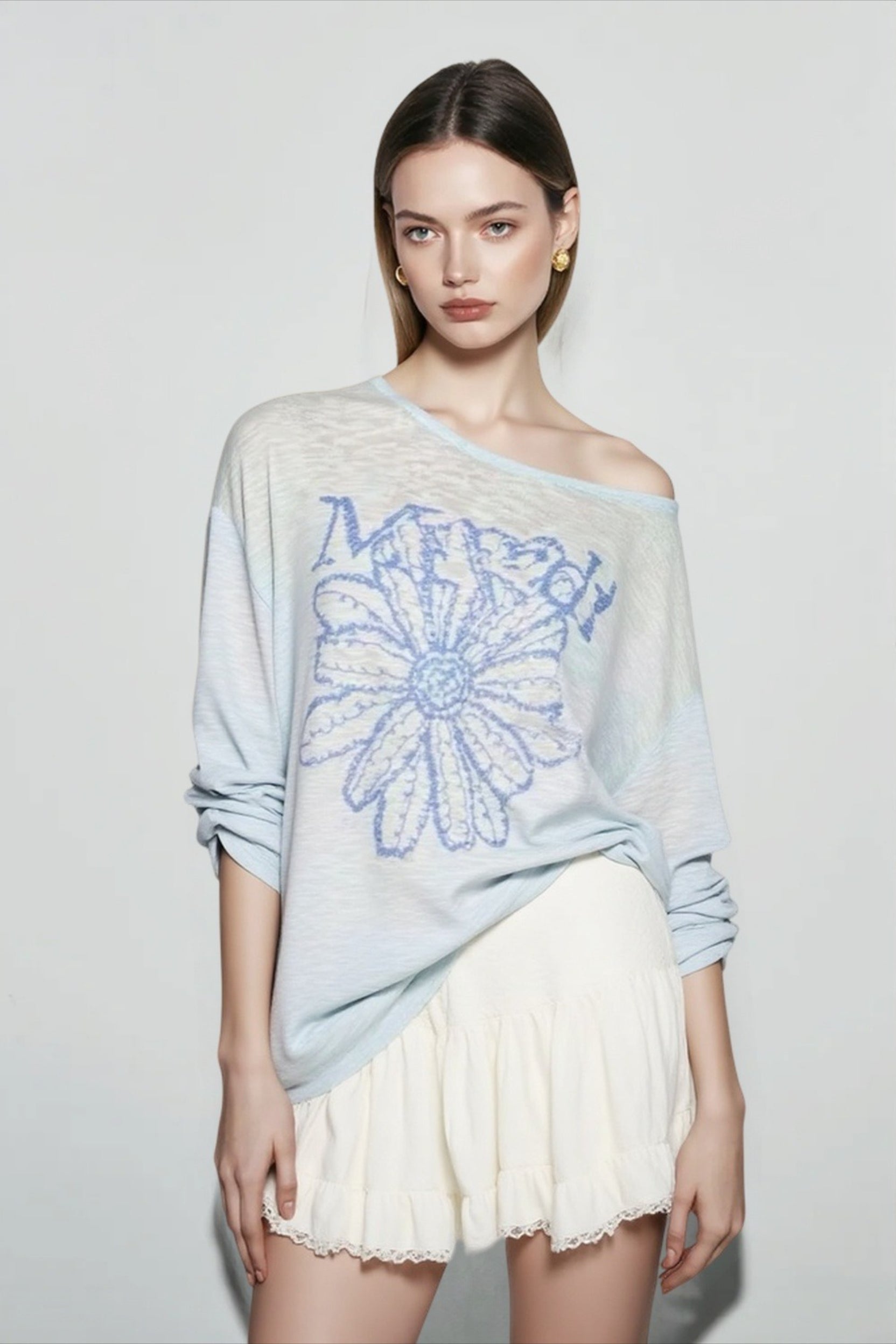 Relaxed Graphic Daisy Cover Up Main image