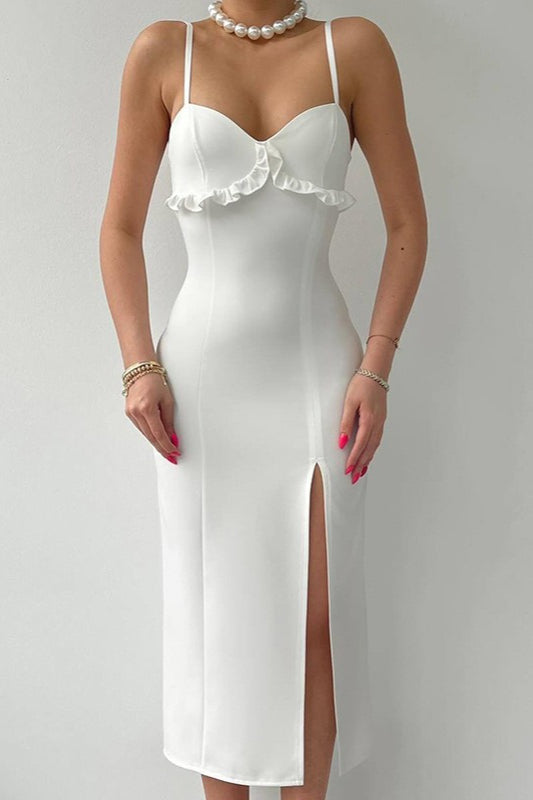 Satin Backless Bodycon Silk Dress Main image