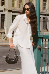 Elegant Cotton Button Front Blouse