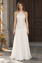 Spice Girl Lace Insert Backless Slip Prom Dress