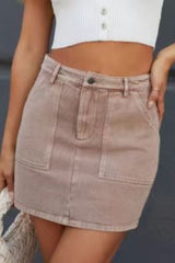 Denim High Waist Bodycon Pencil Skirt