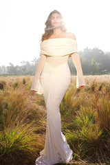 Strapless Ruched Bodycon Reception Dress