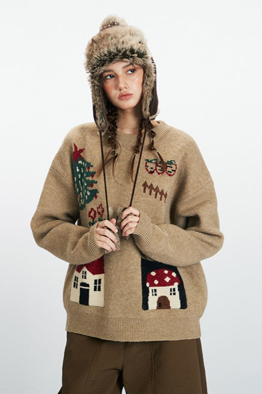 Casual Printed Slouchy Knit Top Secondary image