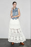 Boho Lace Hollow Draped Vacation Skirt