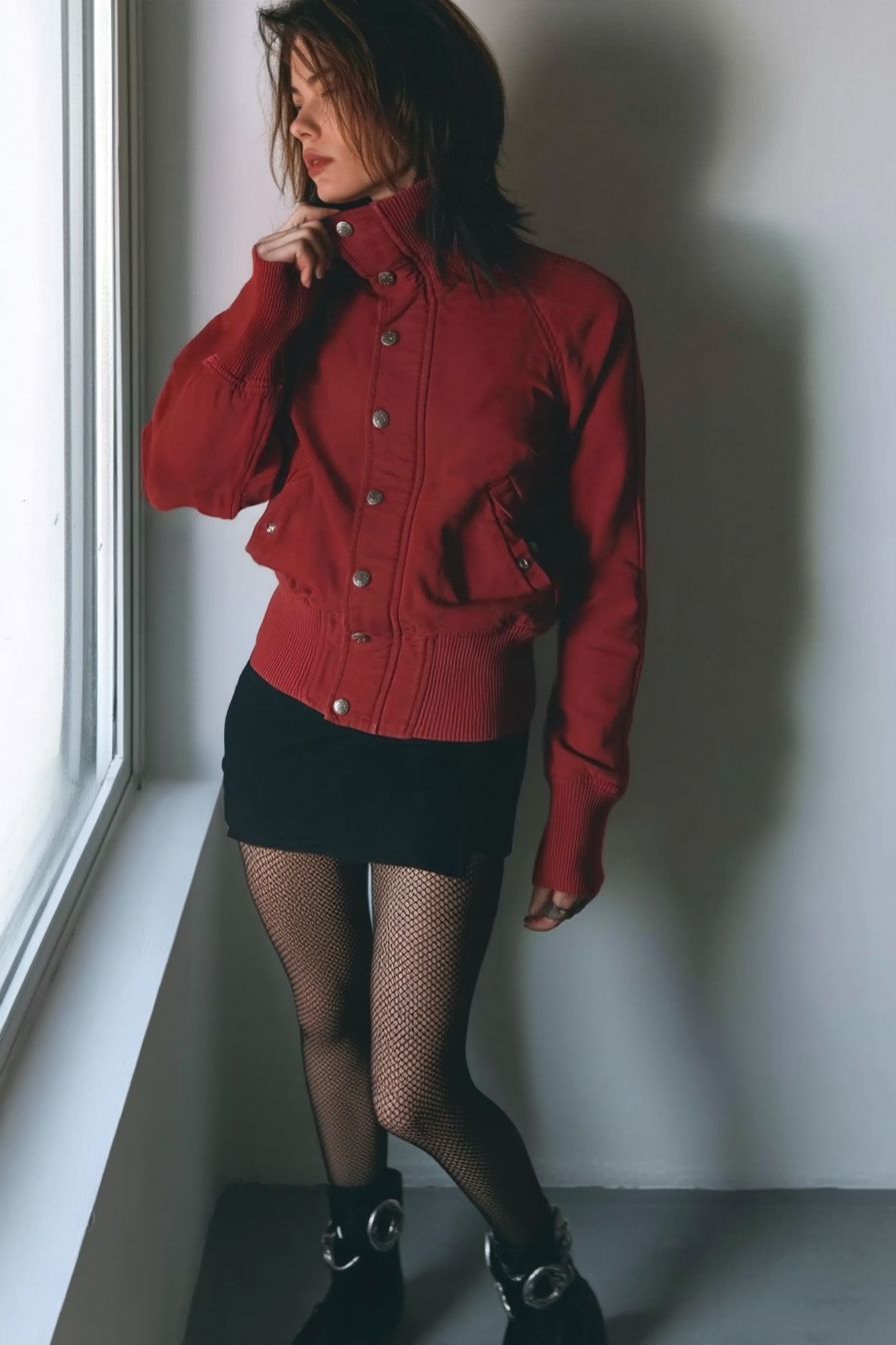 Urban Stand Collar Zip Detail Jacket