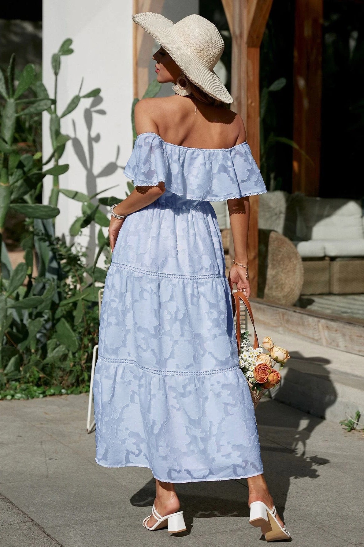 Elegant Off The Shoulder Lace Bohemian Boho Dress Secondary image
