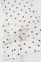 Polka Dot Tie Detail Fitted Mini Dress