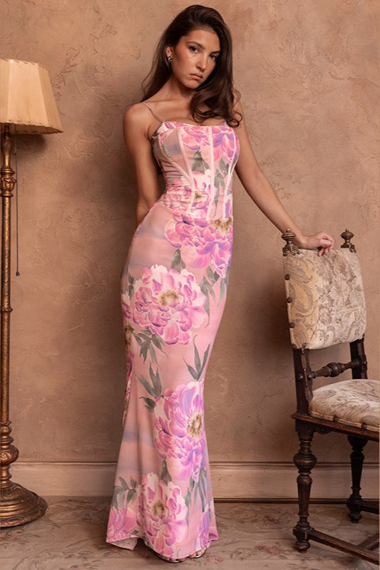 Slim-Fit Floral Slip Dress Main image
