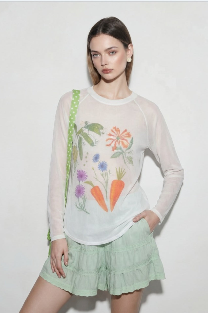 Breathable Loose Floral Cover Up Secondary image