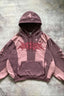 Embroidered Graphic Oversized Pullover Fleece Hoodie