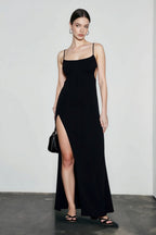 Y2K Cami High Slit Slim Bodycon Dress