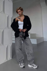 Washed Straight Leg High Waist Jeans