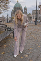 Casual V Neck Two Piece Blazer Pants Set