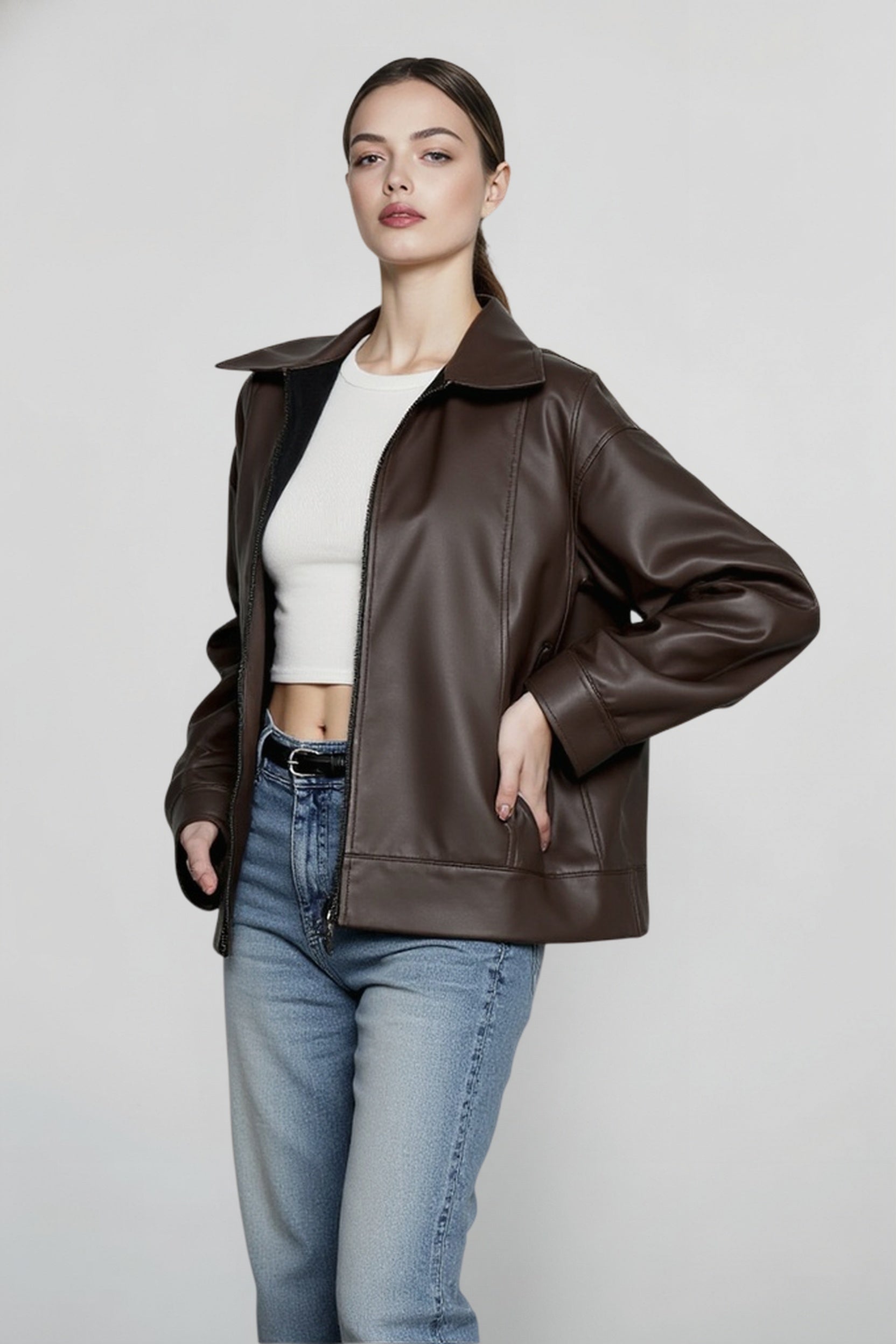 Relaxed Fit Motorcycle Style Jacket Secondary image