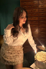 Chic Sequin Slip Mini Skirt