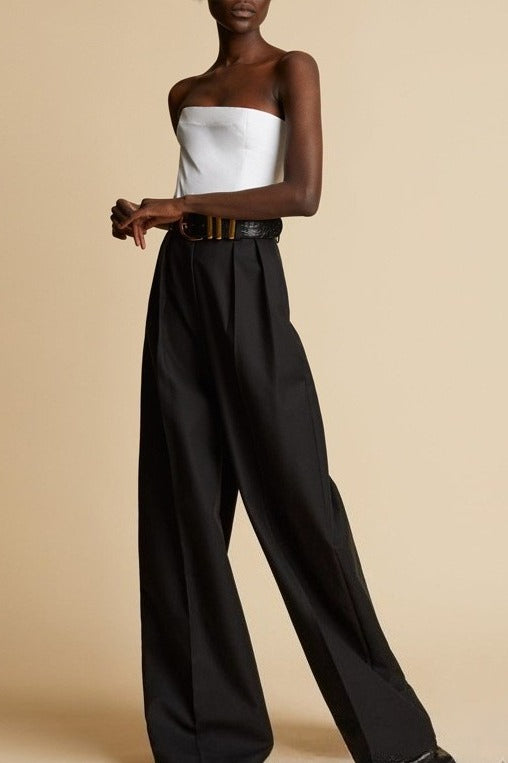 High Waist Straight Wide Leg Floor Length Casual Pants Secondary image