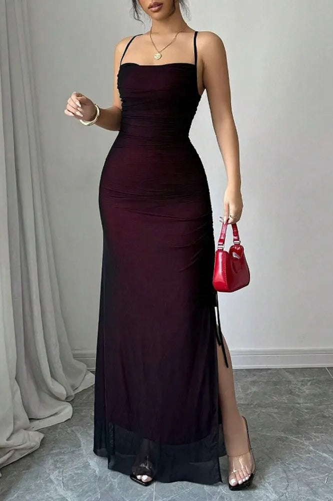 Vacation Mesh A-Line Maxi Dress Main image