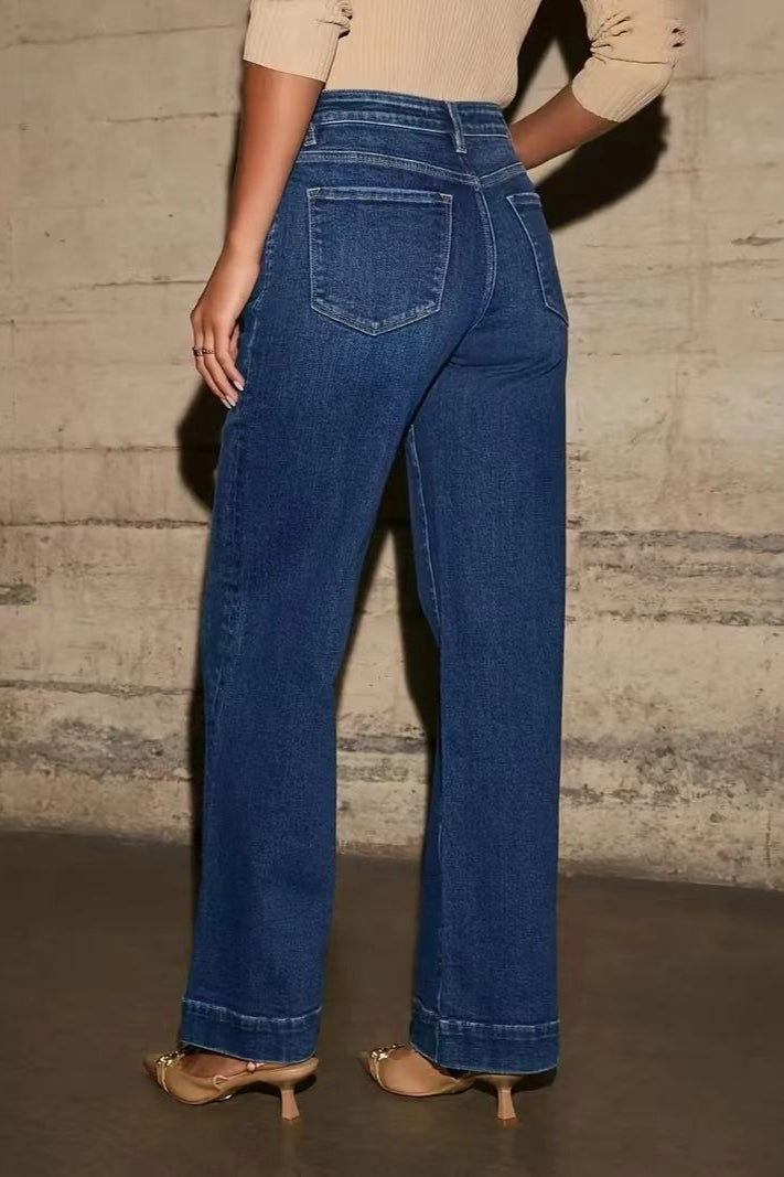 Straight Leg Wide Denim Jeans Secondary image