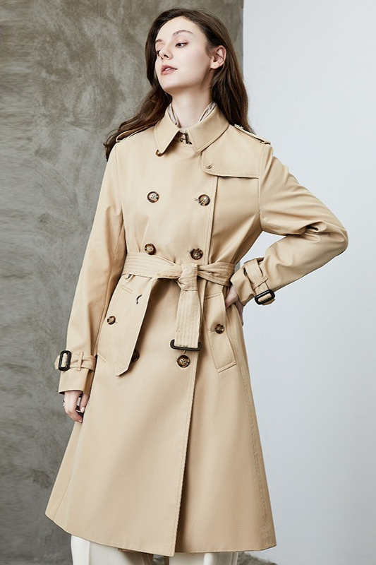 British Style Long Versatile Office Elegant Overcoat Main image
