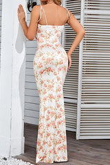 Slim Fit Maxi Floral Dress