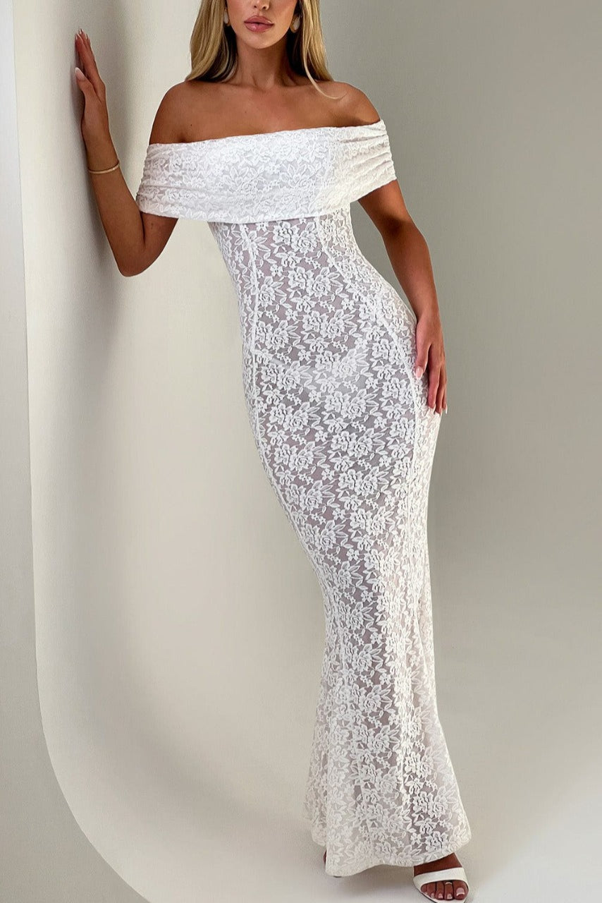 Floral Lace Backless Lace Dress Secondary image