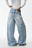 Wing Graphic Washed Wide Leg Jeans