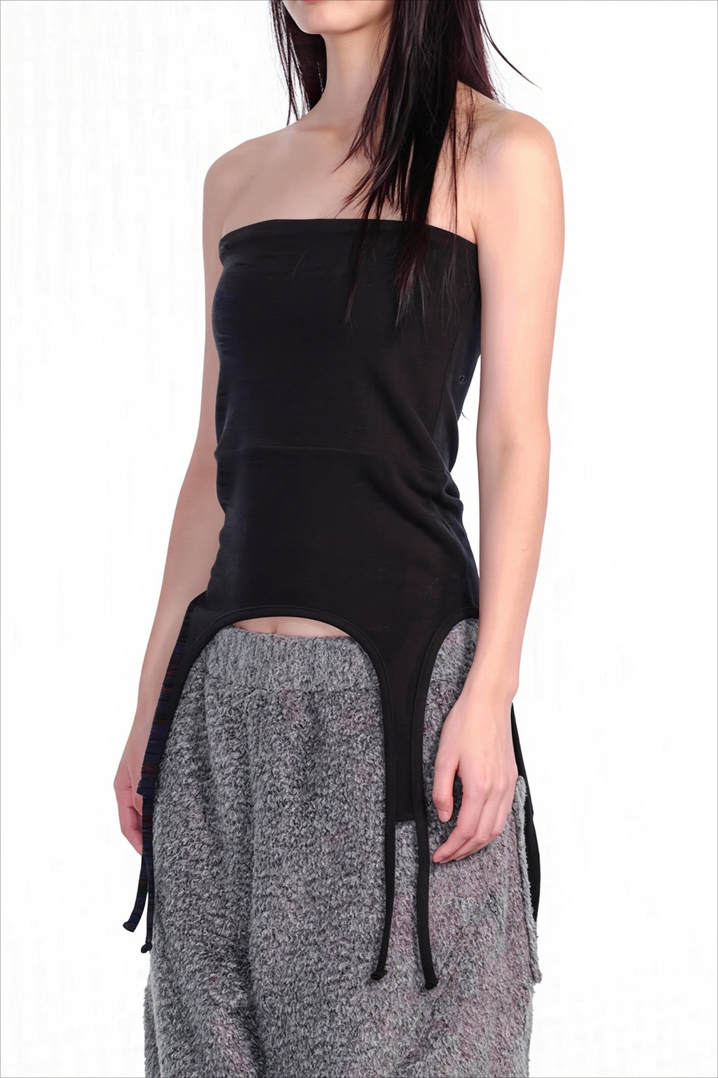 Suspender Tie Layered Longline Tube Top