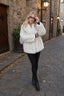 Solid Color Cropped Fur Coat
