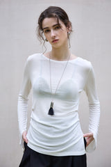 Lightweight Wool Blend Knit Top