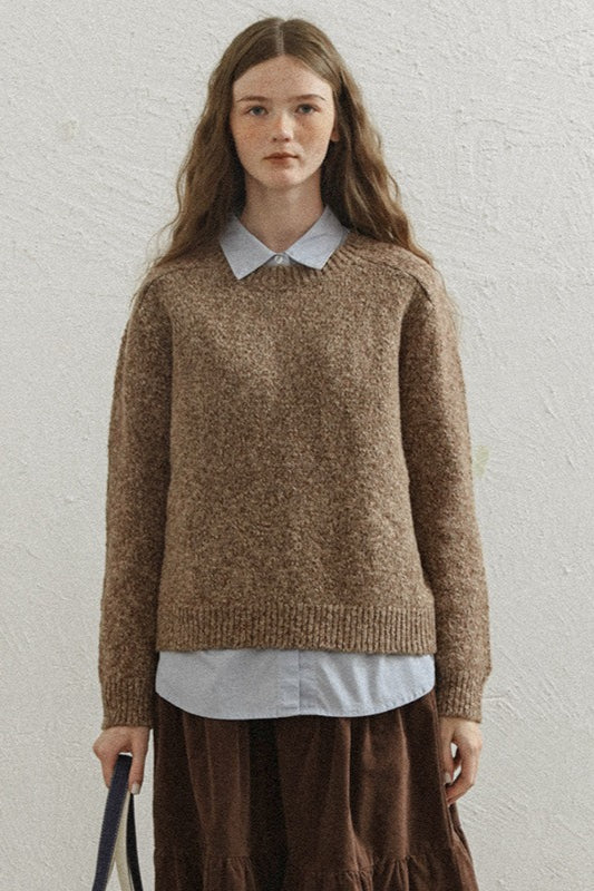 Vintage Brown Crewneck Knit Top Secondary image