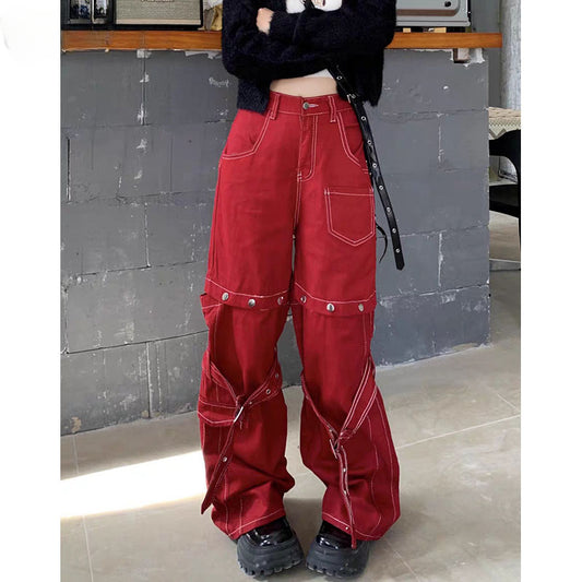 Vintage Red Halloween Pants