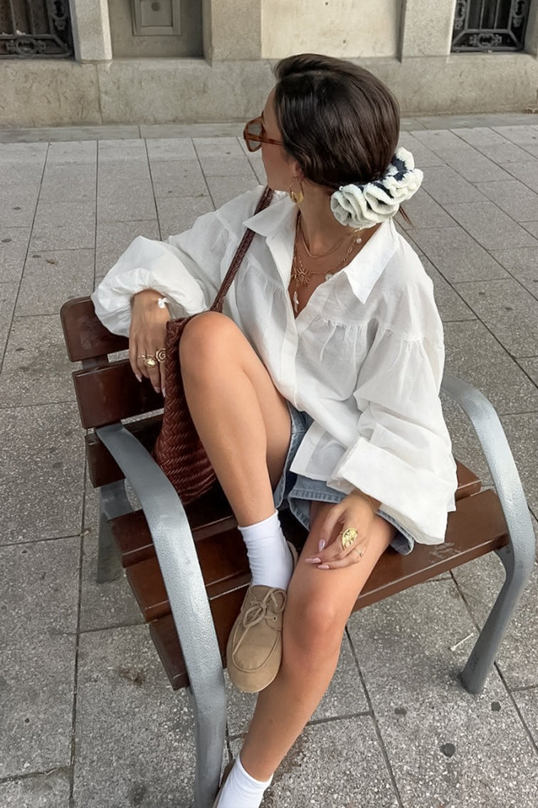 Smocked Lantern Sleeve Blouse Secondary image