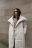 Cotton Padded Stand Collar Long Warm Loose Overcoat