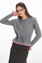 Contoured Cropped Knit Cardigan