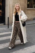 Leopard Print Slim Maxi Skirt